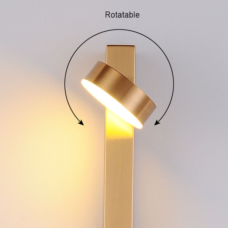 Hardware Acrylic Rotatable Round Shade LED Wall Sconce Lamp