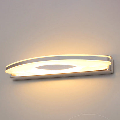 Acrylic Curved LED Mirror Front Light Wall Sconce Lamp