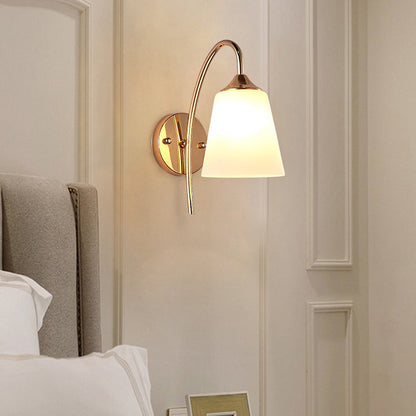 Contemporary Nordic Pod Iron Glass 1-Light Wall Sconce Lamp