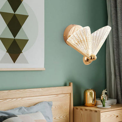 Creative Zinc Alloy Acrylic Butterfly LED Wall Sconce Lamp