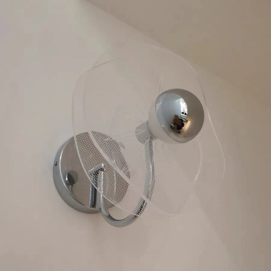 Nordic Acrylic Flower Shade Hardware LED Wall Sconce Lamp