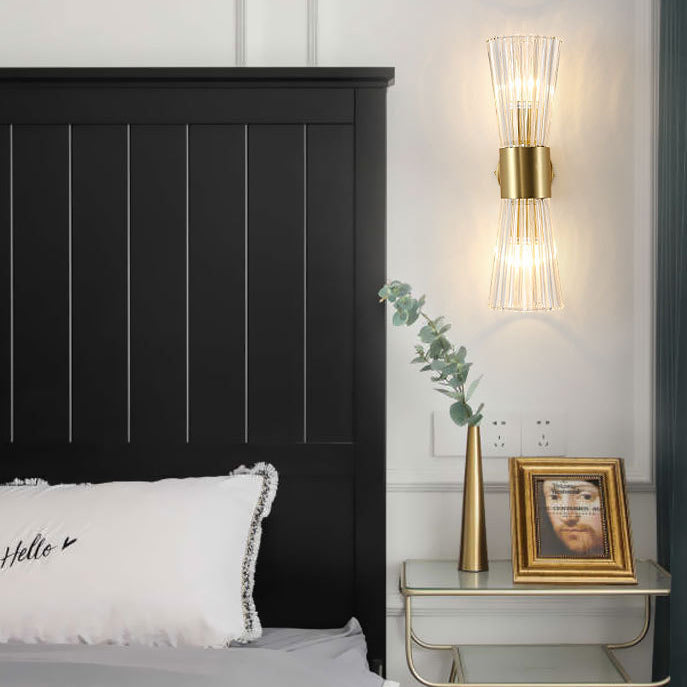 Ribbed Up And Down Luminous 2-Light Wall Sconce Lamp