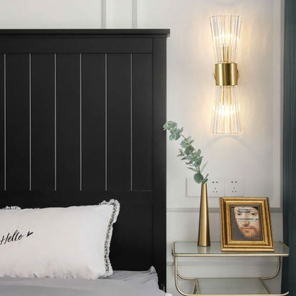 Ribbed Up And Down Luminous 2-Light Wall Sconce Lamp