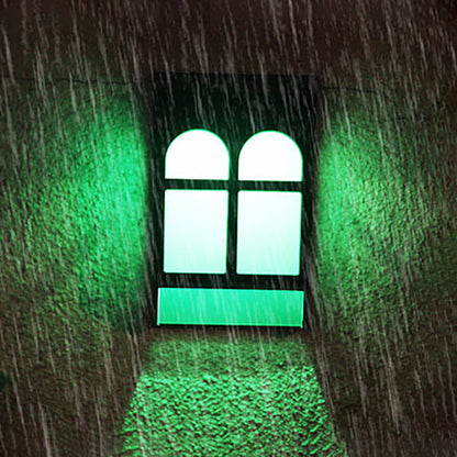 Solar Fence Square RGB Color LED Fence Wall Sconce Lamp