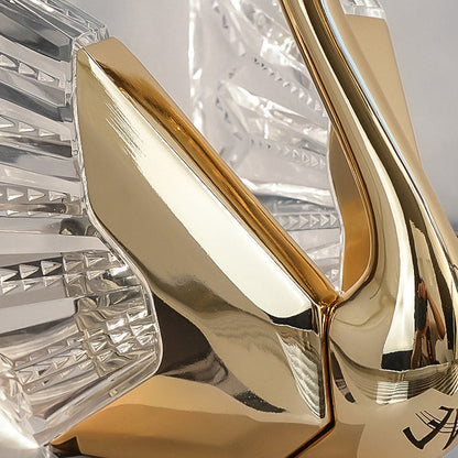 Luxury Crystal Aluminum Acrylic Swan LED Wall Sconce Lamp