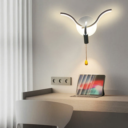 Triangle Iron PC LED Wall Sconce Lamp With Spotlight