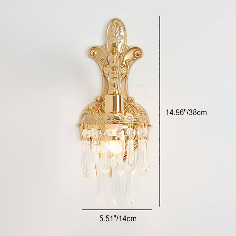 French All-Copper Branch 1/2-Light Wall Sconce Lamp