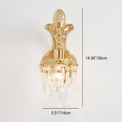 French All-Copper Branch 1/2-Light Wall Sconce Lamp