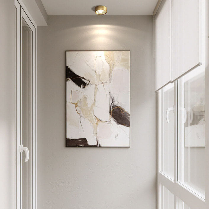 Nordic Luxury Copper Ultra-Thin LED Flush Mount Light