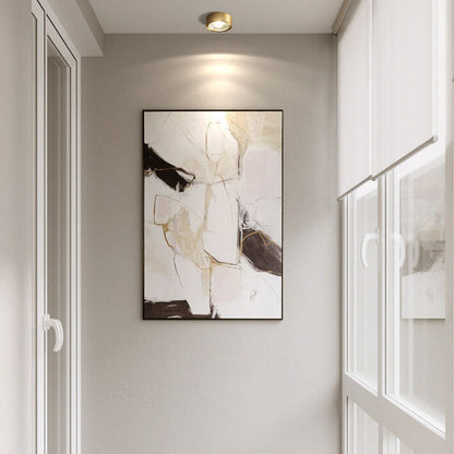 Nordic Luxury Copper Ultra-Thin LED Flush Mount Light