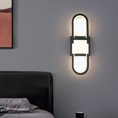 Oval Rectangle Iron Aluminum LED Wall Sconce Lamp