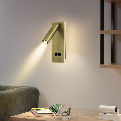Rectangular Round Iron Aluminum LED Wall Sconce Lamp