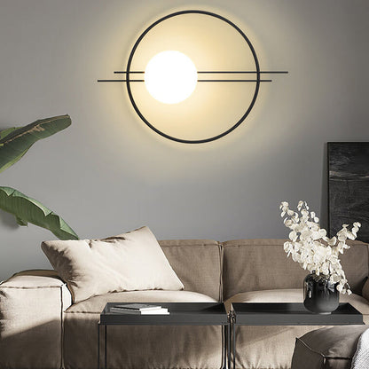 Nordic Circle Ring Glass Ball 1-Light Wall Sconce Lamp