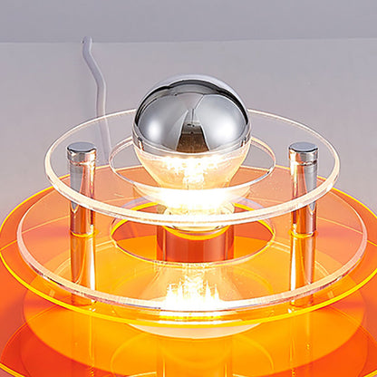Multi-Layer Saucer Iron Acrylic 1-Light Wall Sconce Lamp