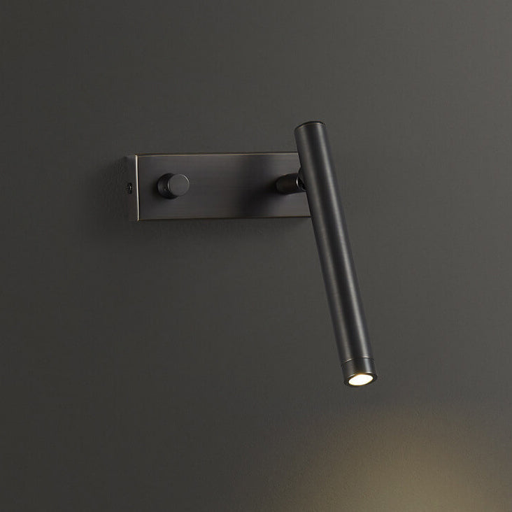 Light Full Copper Rotatable Cylinder LED Wall Sconce Lamp