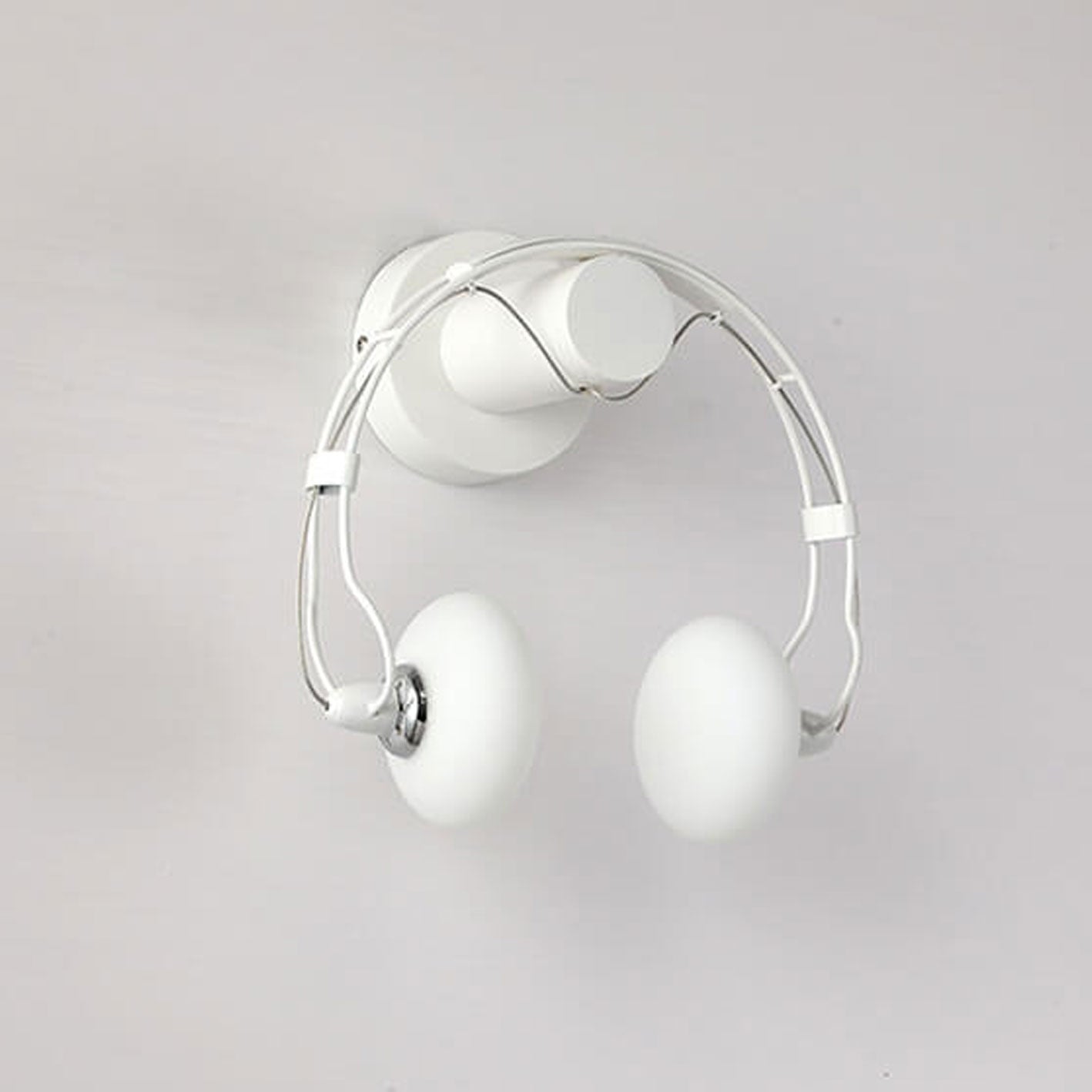 Glass Creative Headphone Design 2-Light Wall Sconce Lamp