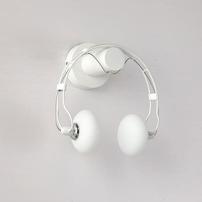 Glass Creative Headphone Design 2-Light Wall Sconce Lamp
