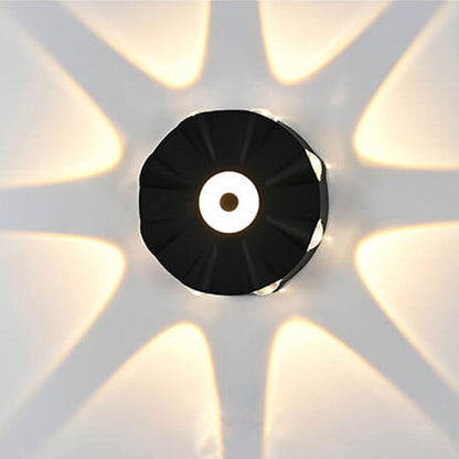 Round Aluminum Outdoor Waterproof LED Wall Sconce Lamp