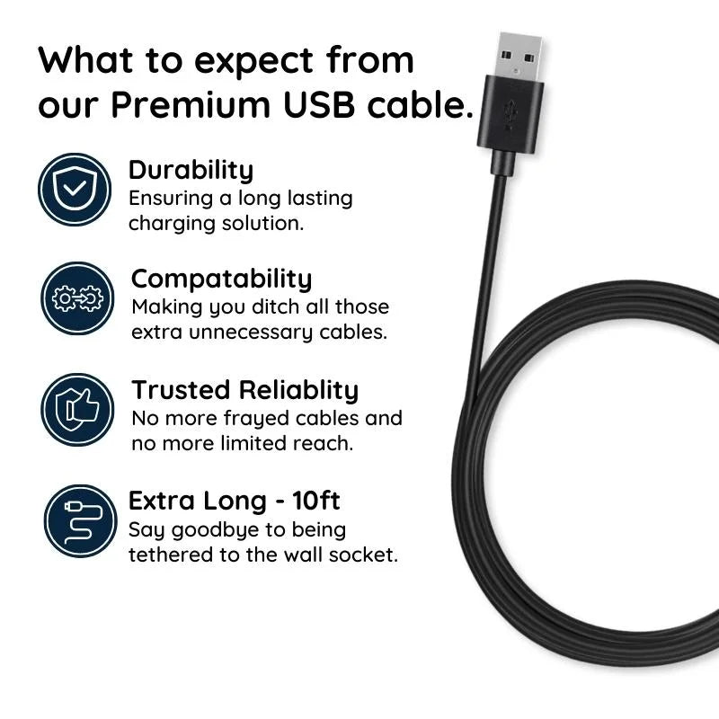 10ft Micro USB Fast Charging Cable