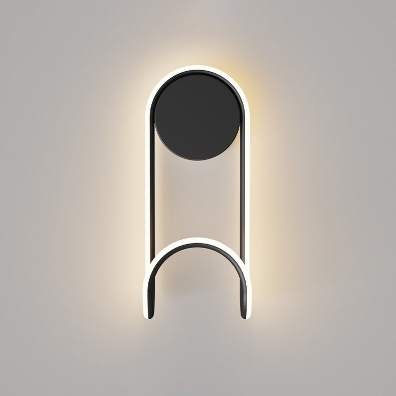 Scandinavian Acrylic Round Hook Led Wall Sconce Lamp