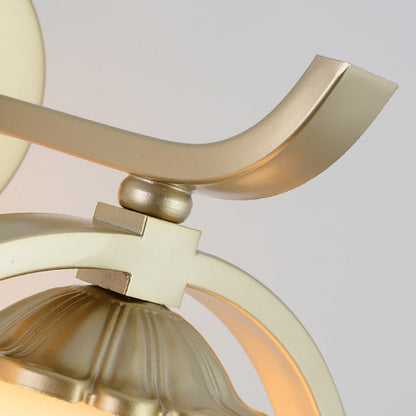 Chinese Elliptical Irregular Shape 1-Light Wall Sconce Lamp