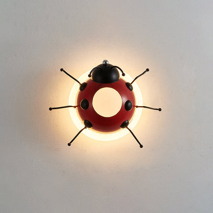 Creative Cartoon Beetle Acrylic LED Kids Wall Sconce Lamp