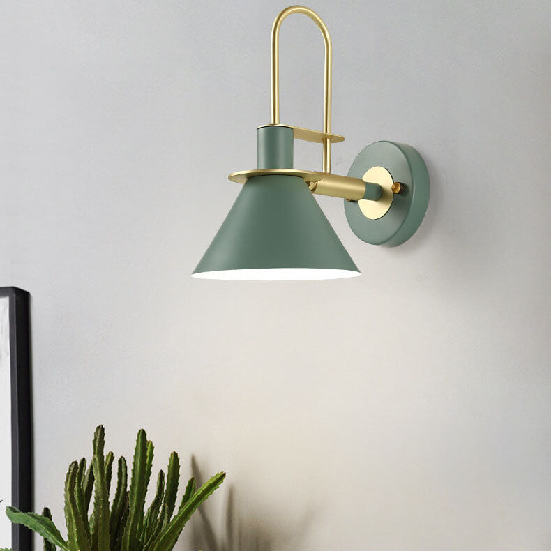 Industrial 1-Light Conical Wall Sconce Lamps