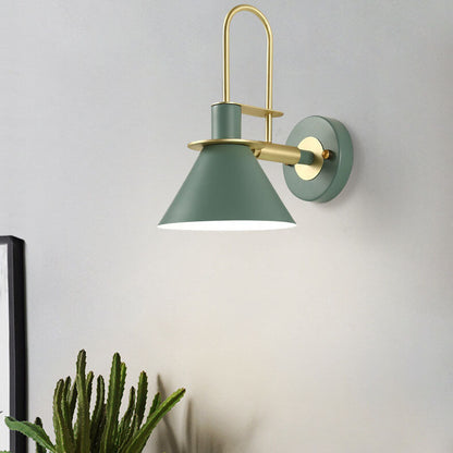 Industrial 1-Light Conical Wall Sconce Lamps