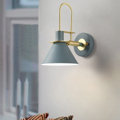 Industrial 1-Light Conical Wall Sconce Lamps