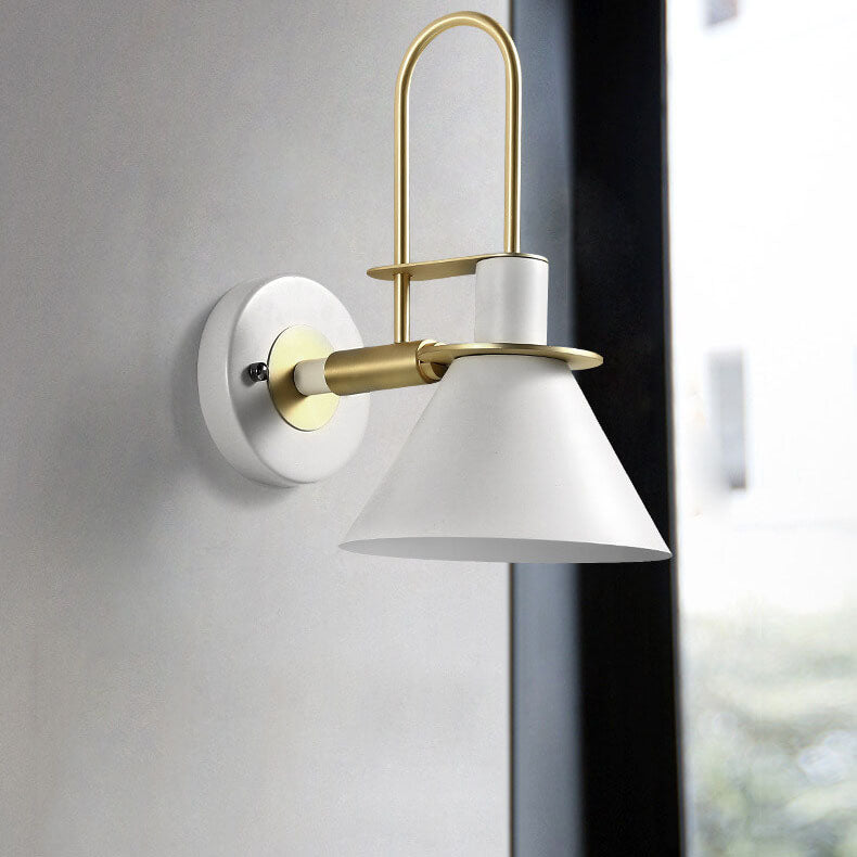 Industrial 1-Light Conical Wall Sconce Lamps