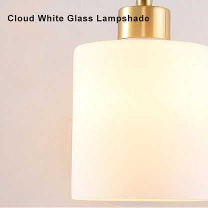 Modern Glass 1-Light Cylindrical Sconce Lamp