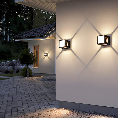 Simplicity LED Solar Waterproof Outdoor Wall Sconce Lamp