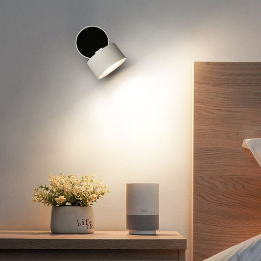Round Aluminium Rotatable Folding LED Wall Sconce Lamp