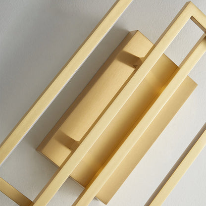 Mid-century Rectangular Geometric LED Wall Sconce Lamp