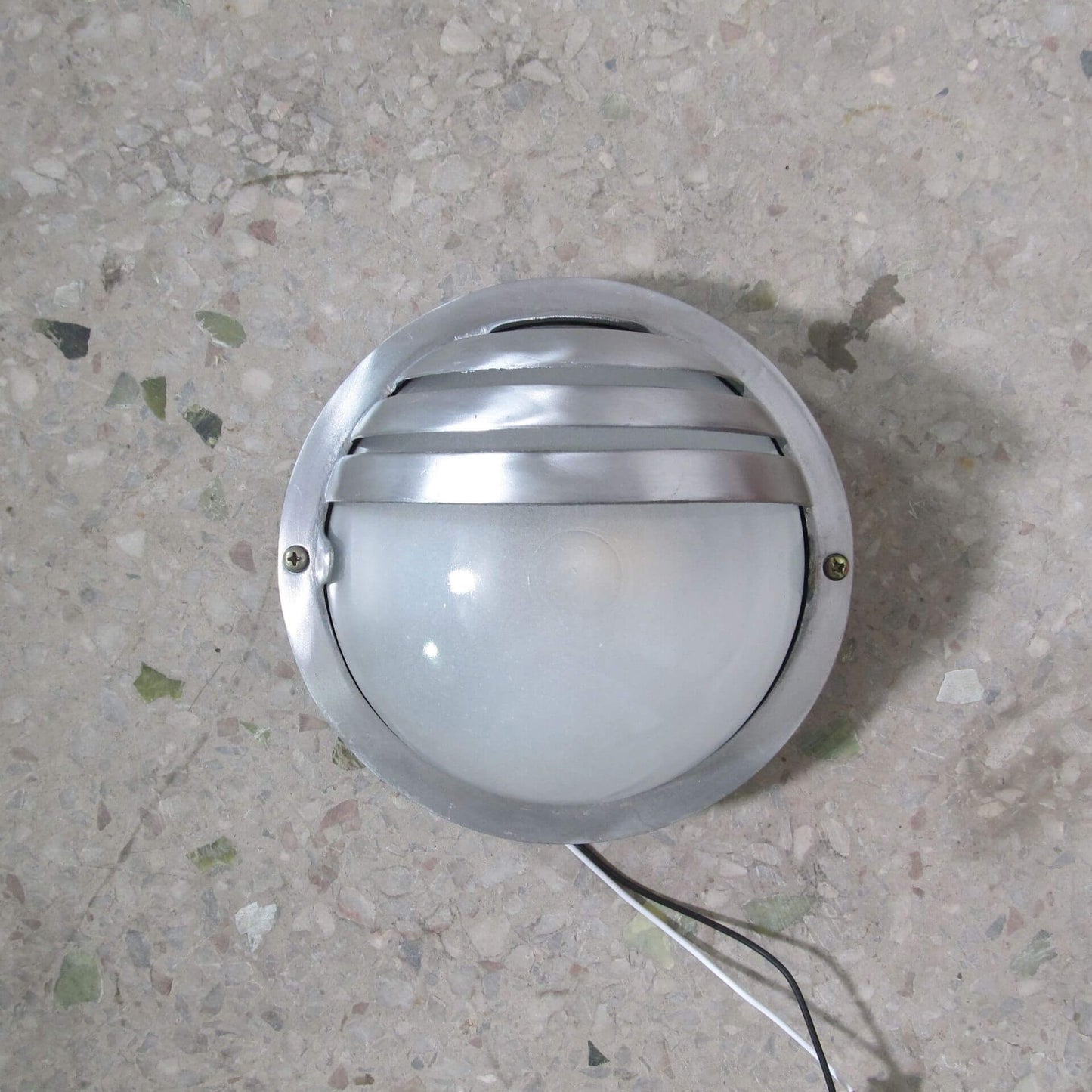 Glass Zinc Alloy Half Round 1-Light Wall Sconce Lamp
