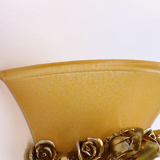 European Bouquet Shape Resin Glass 1-Light Wall Sconce Lamp