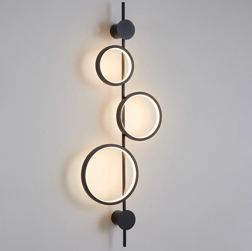 Multiple Circle Iron Silicone LED Wall Sconce Lamp