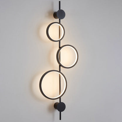 Multiple Circle Iron Silicone LED Wall Sconce Lamp