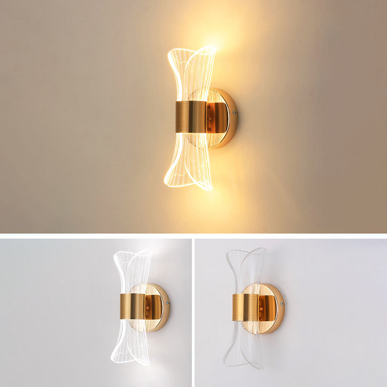 Nordic Iron Acrylic Folding Petal LED Wall Sconce Lamp
