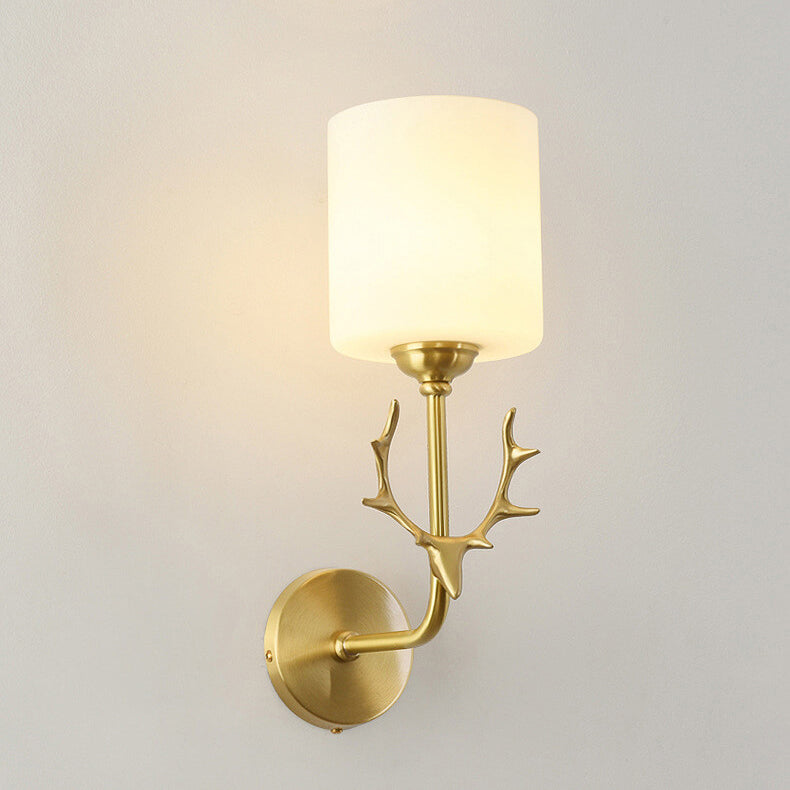 Scandinavian Antler Copper 1-Light Wall Sconce Lamp
