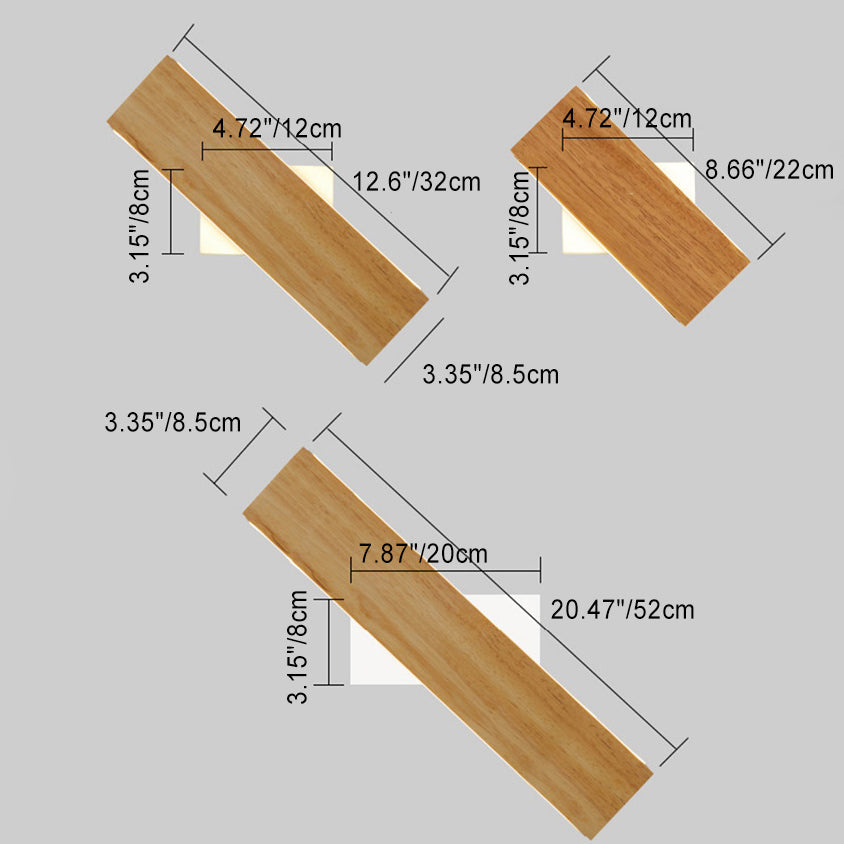Scandinavian Wood Linear LED Wall Sconce
