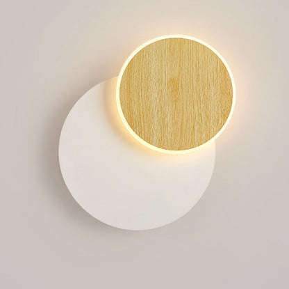 Nordic Minimalist Log Square Round LED Wall Sconce Lamp