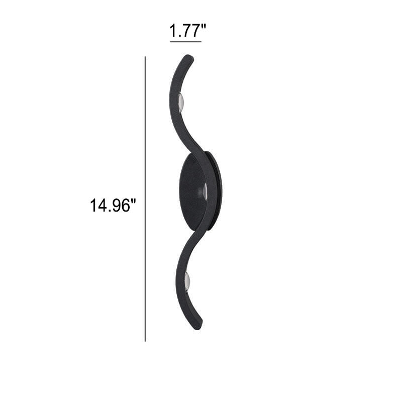 Creative Wave Curve Acrylic Aluminum LED Wall Sconce Lamp