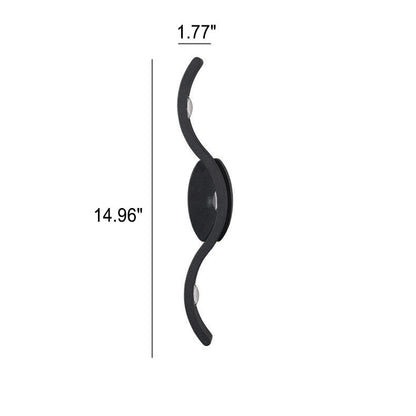 Creative Wave Curve Acrylic Aluminum LED Wall Sconce Lamp