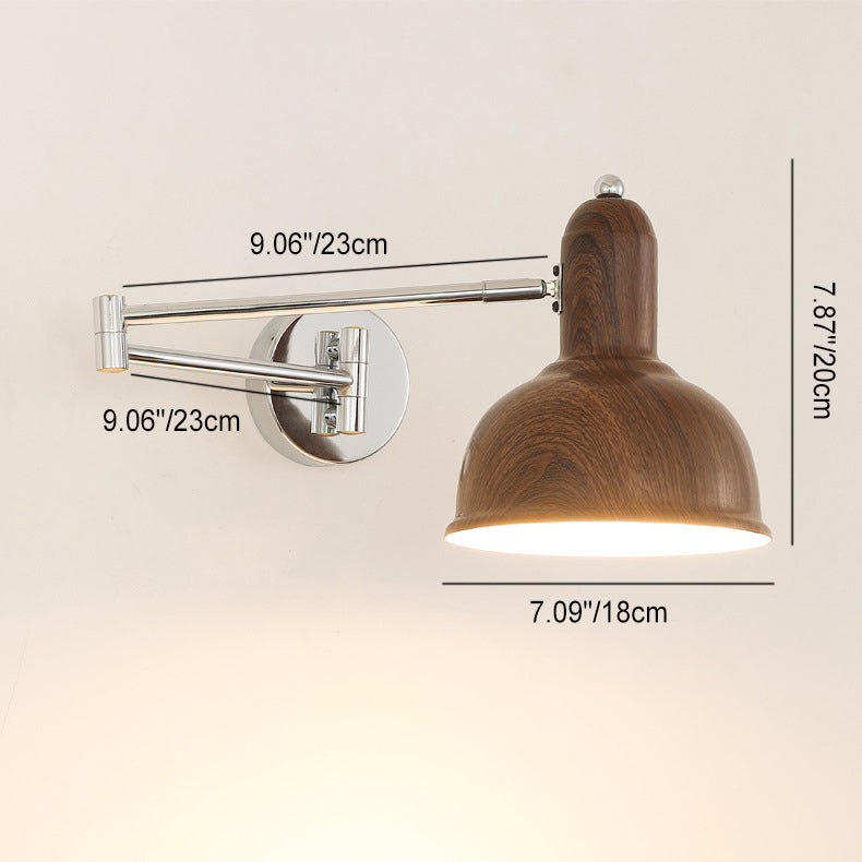 Scandinavian Adjustable Arm 1-Light Wall Sconce Lamp