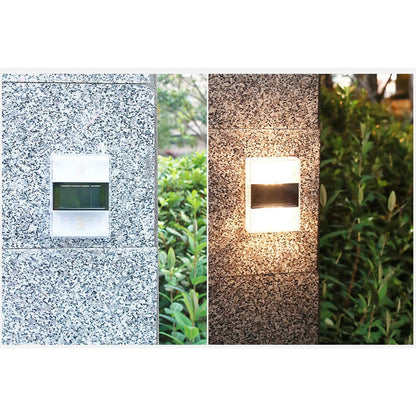 Solar Down LED Outdoor Decorative Garden Wall Sconce Lamp