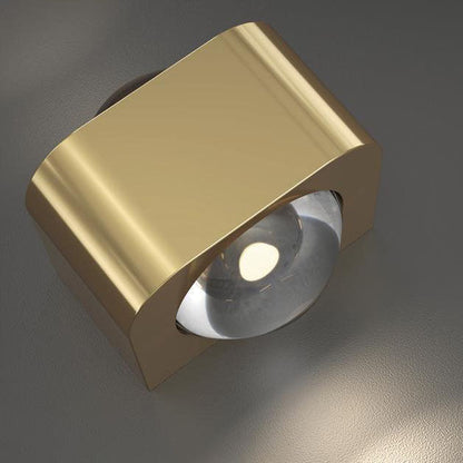 Copper Cuboid Up And Down Luminous LED Wall Sconce Lamp