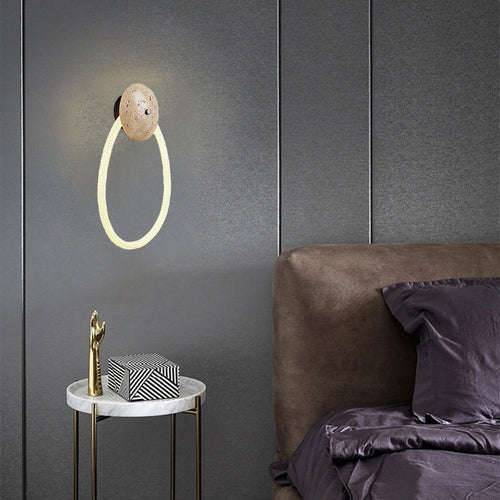 Scandinavian Optical Woven Fiber LED Wall Sconce Lamp
