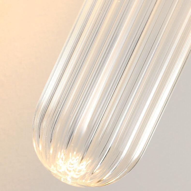 Light Long Gold Clear Copper Glass 1-Light Wall Sconce Lamp