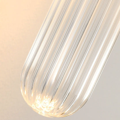 Light Long Gold Clear Copper Glass 1-Light Wall Sconce Lamp